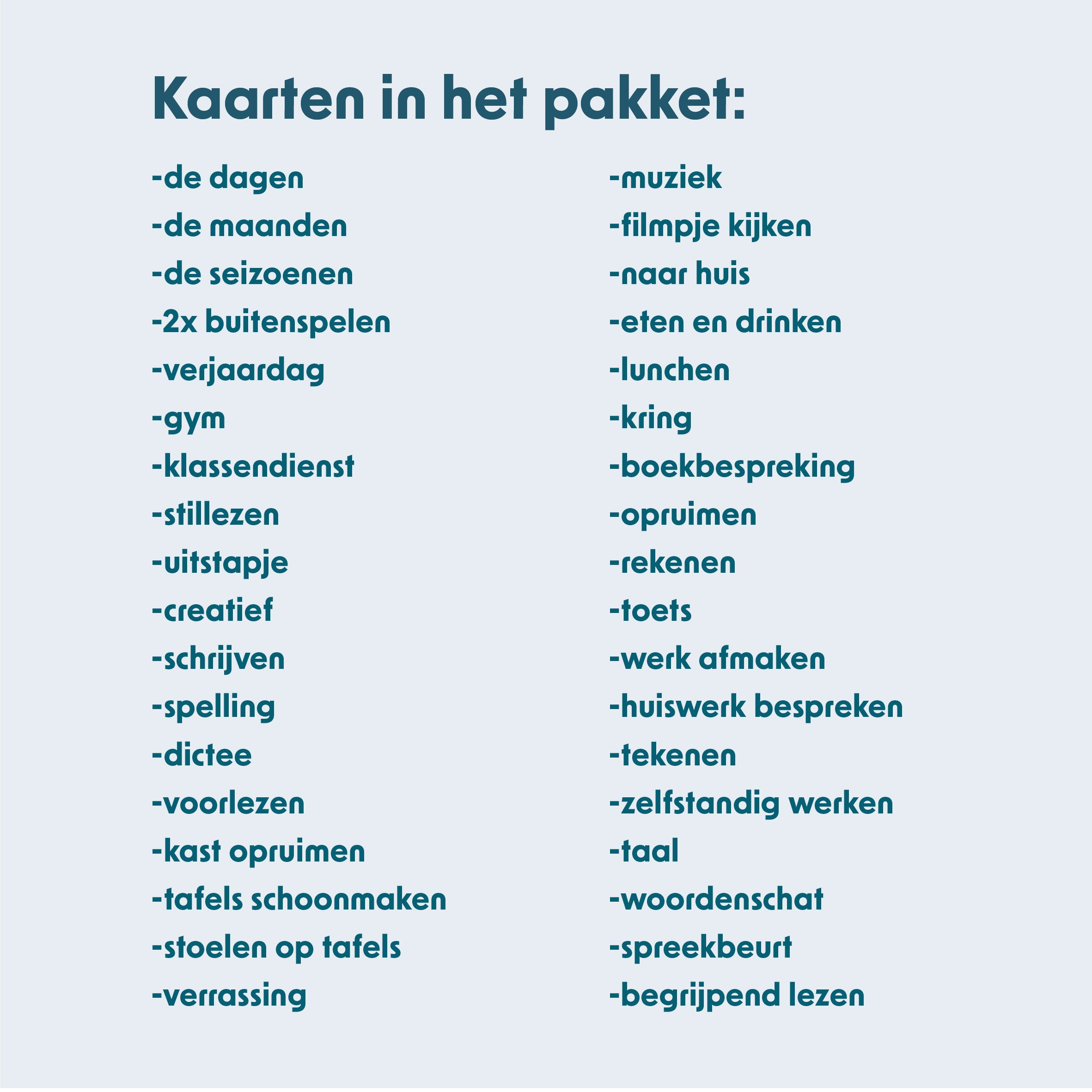 Dagritme – Basis | 55 kaarten