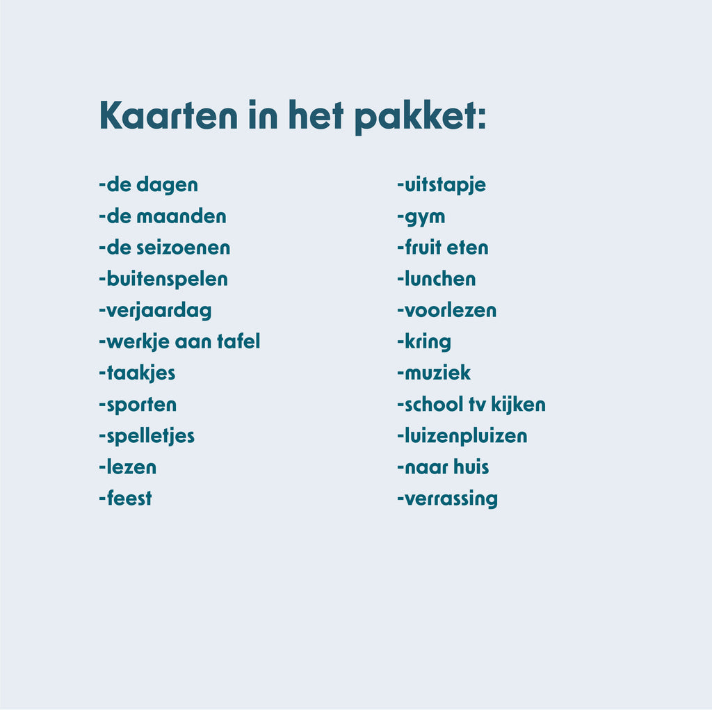 Dagritme – Basis | 42 kaarten