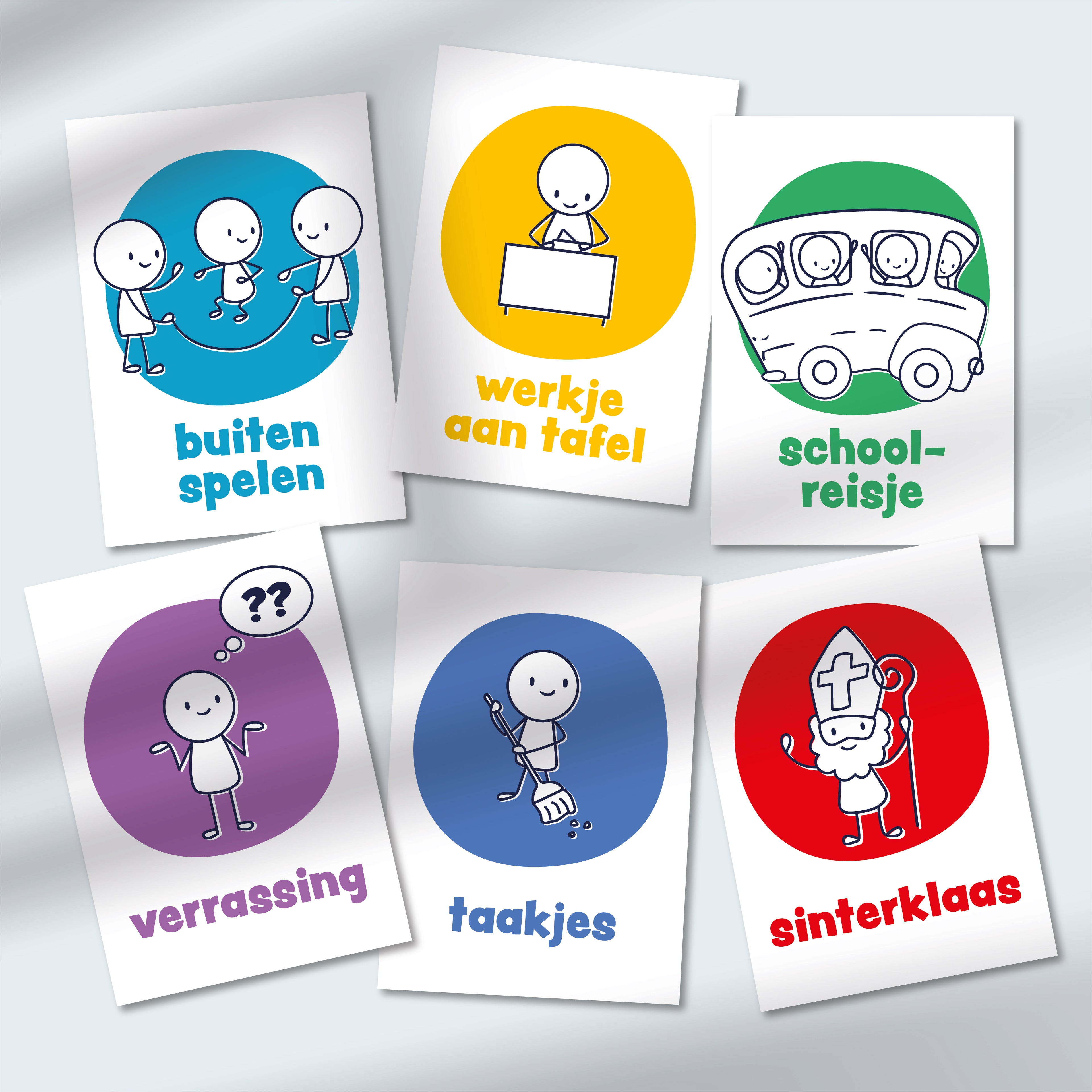 Kunststof Dagritmekaarten Kleuters – Uitgebreid | 74 kaarten