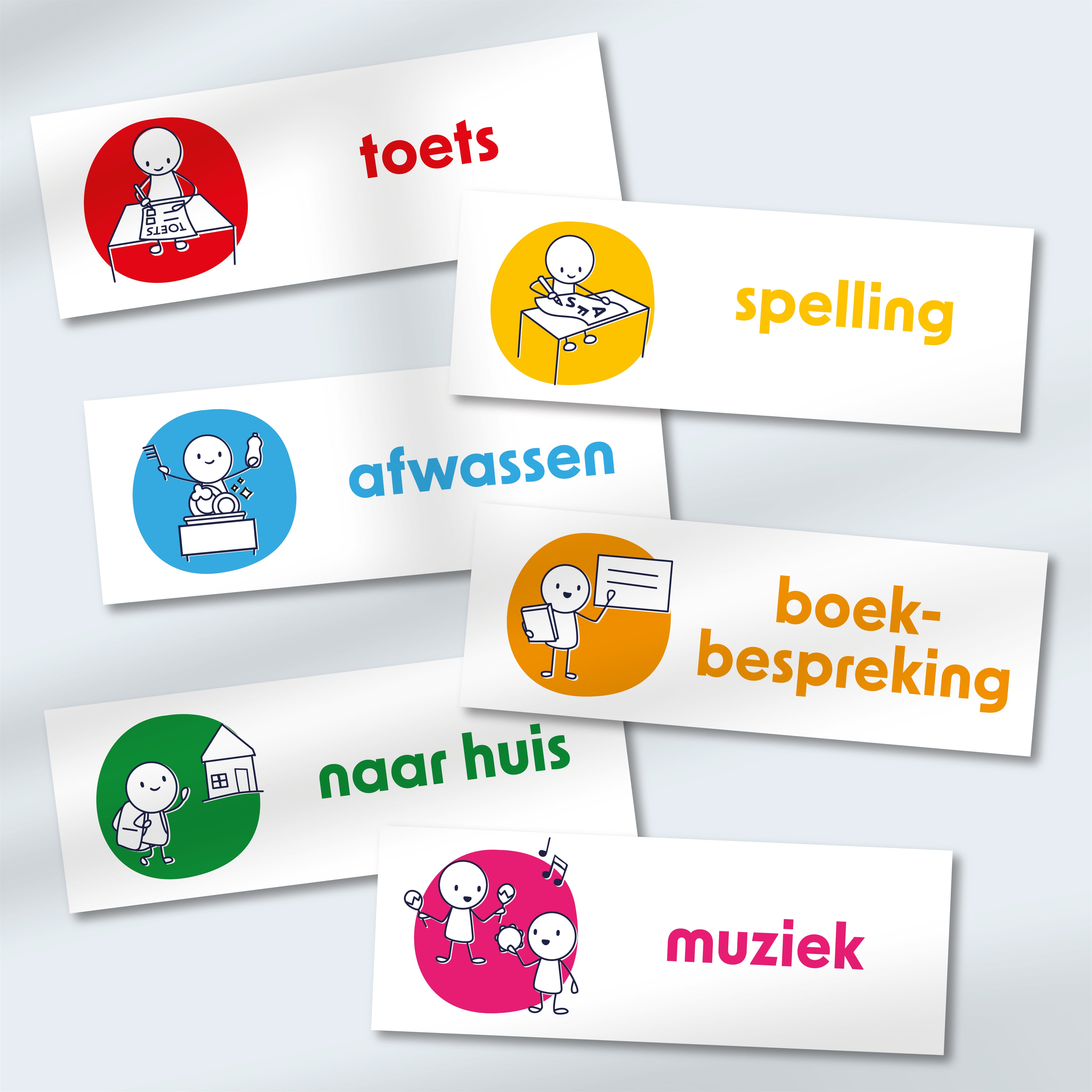 Kunststof Dagritmekaarten – Onder- & Bovenbouw Basisschool Uitgebreid | 90 kaarten