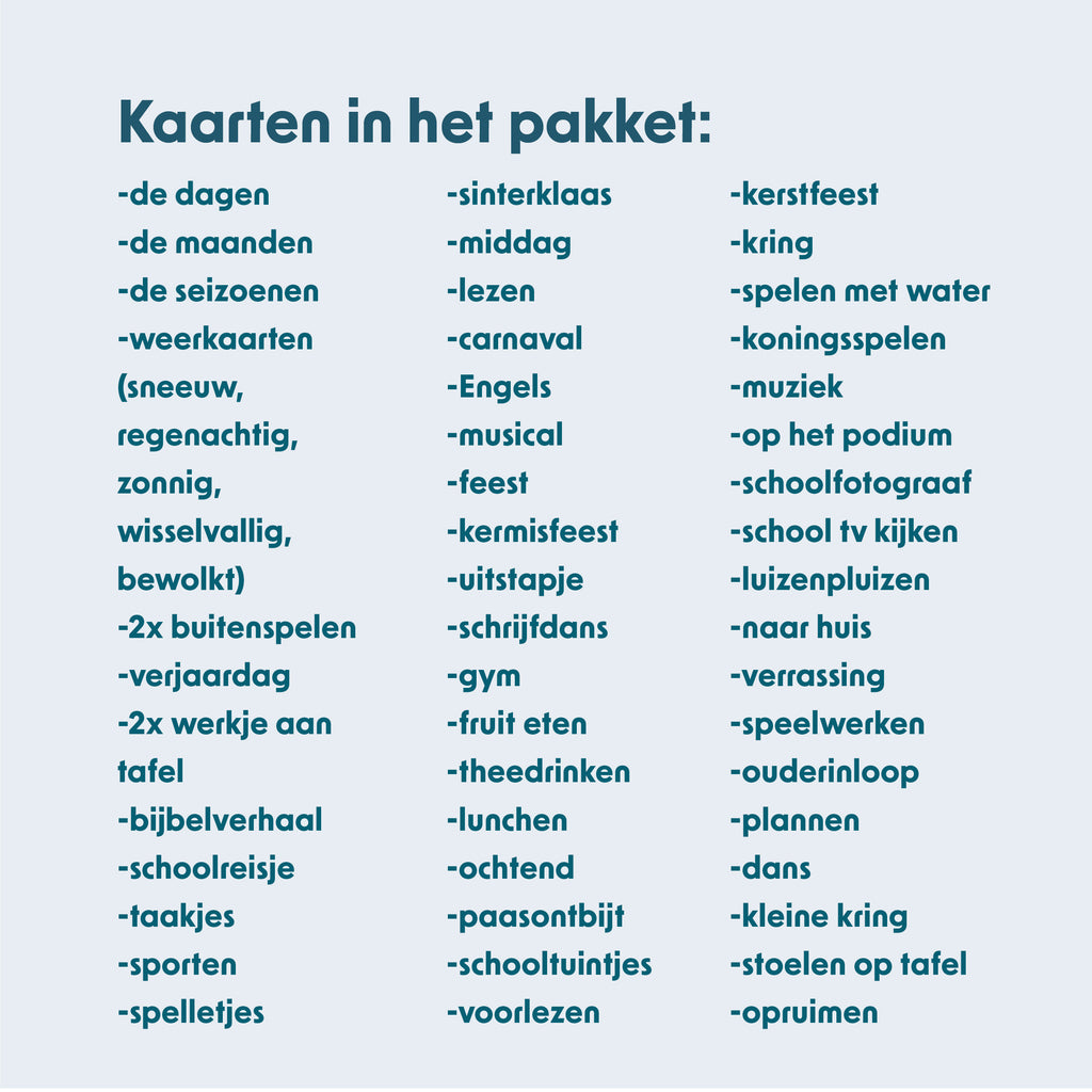 Dagritme Uitgebreid | 74 kaarten